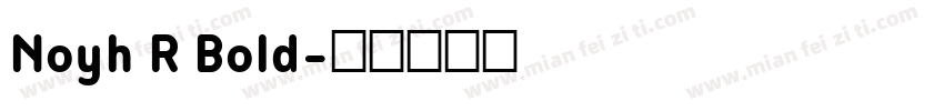 Noyh R Bold字体转换